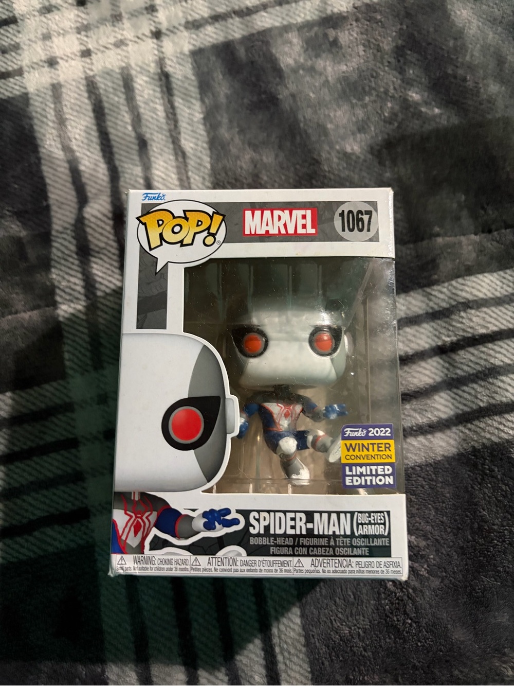 Funko Pop! Marvel Spider-Man Bug-Eyes Armor - White, Red & Blue